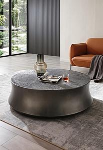 Modrest Airdrie - Modern Antique Grey Large Round Coffee Table by VIG Furniture