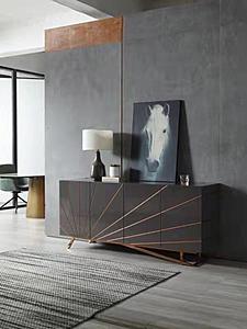 Modrest Katzu- Modern Grey and Rose Gold Buffet by VIG Furniture