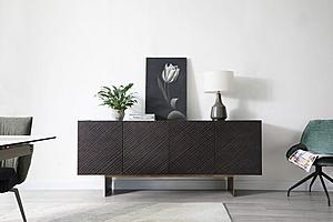 Modrest Gerald- Modern Brown Ash and Antique Cooper Buffet by VIG Furniture