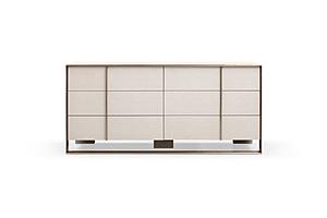 Nova Domus Cartier - Modern Beige Shagreen and Brushed Brass Dresser by VIG Furniture