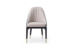 Modrest Marco - Modern Glam Beige & Blue Dining Chair by VIG Furniture