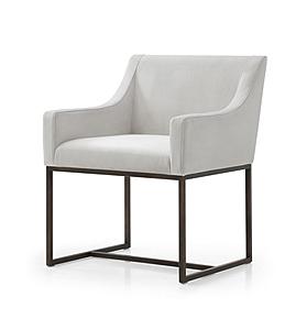 Modrest Elijah - Modern Beige & Copper Antique Brass Dining Chair by VIG Furniture