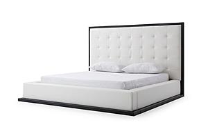 Modrest Beth Modern Wenge & White Leatherette Bed by VIG Furniture