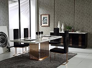Modrest Kingsley Modern Marble & Rosegold Dining Table by VIG Furniture