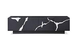 Modrest Aspen - Modern Matte Brown Ash & Silver TV Stand by VIG Furniture