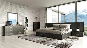 Modrest Manchester- Contemporary Dark Grey Bedroom Set by VIG Furniture
