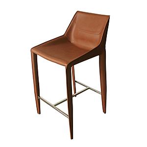 Modrest Halo - Modern Cognac Saddle Leather Counter Stool by VIG Furniture