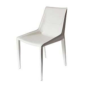 Modrest Halo - Modern Ivory Saddle Leather Dining Chair Set of 2 by VIG Furniture