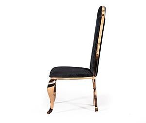 Modrest Bonnie Transitional Black Velvet & Rosegold Dining Chair (Set of 2) by VIG Furniture