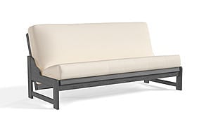 Futon Frame - Front-Closing Eco-Friendly Hardwood - Virgo Gray by Comfort Pure
