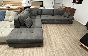 [NYC Deal] Venta Lux Sectional Sofa Gray (Chicago 97) by Prestige Furnishings