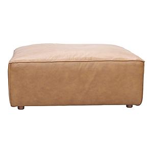 Form Ottoman Sonoran Tan Leather by Moe's Home Collection
