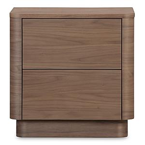 Round Off Tall Nightstand Walnut by Moe's Home Collection