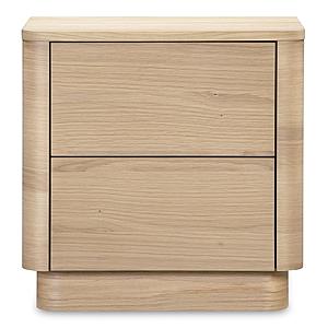 Round Off Tall Nightstand Oak by Moe's Home Collection