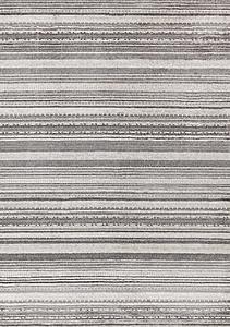 Zola Grey White Black Patterned Rows Rug by Kalora
