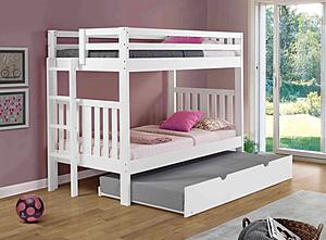 Cambridge Bunk Bed w/Short Ladder White by Innovations