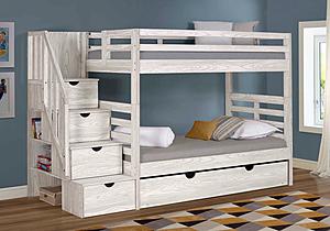 Manchester Bunk Bed w/Staircase Birch by Innovations