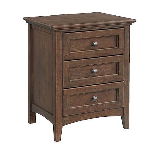 McKenzie 3-Drawer Nightstand, Java by Whittier Wood Furniture