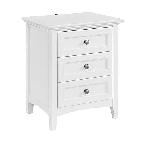 McKenzie 3-Drawer Nightstand, Snowbound by Whittier Wood Furniture