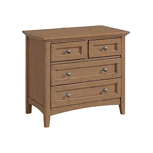 McKenzie 4-Drawer Nightstand, Pecan by Wittier Wood Furniture