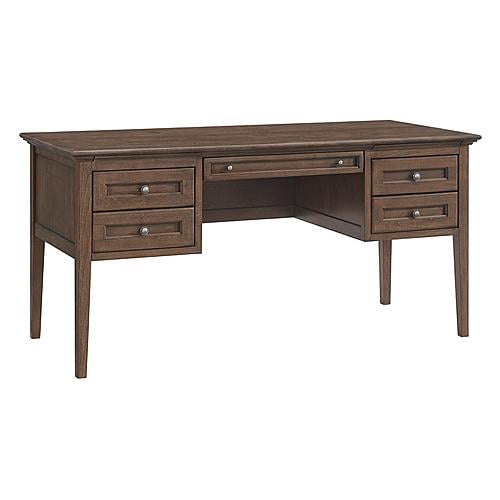 McKenzie 4-Drawer Desk, Java by Wittier Wood Furniture