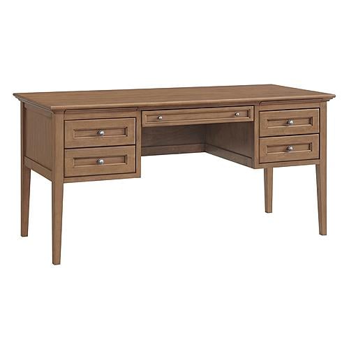 McKenzie 4-Drawer Desk, Pecan by Wittier Wood Furniture