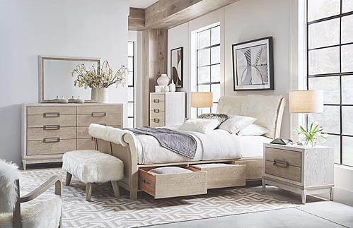 Catalina Queen Sheepskin Storage Bed by Whittier Wood Furniture