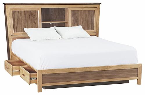 Addison King Bookcase Storage Bed by Whittier Wood Furniture