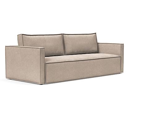 Newilla Slim Sofa Bed (Full Size) Adario Taupe by Innovation Living
