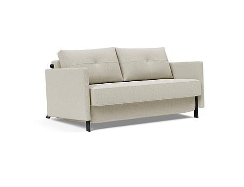 Cubed Deluxe Sofa Bed w/Arms (Full Size) Mixed Dance Natural by Innovation Living