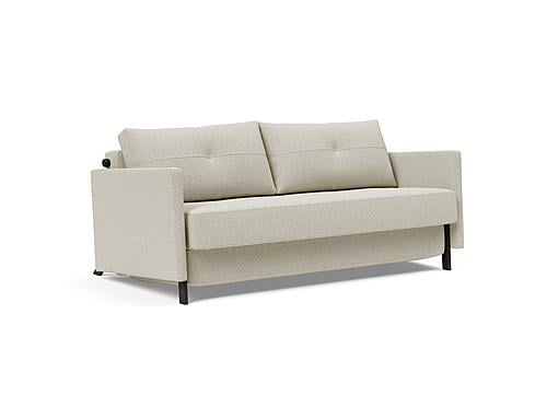 Cubed Deluxe Sofa Bed w/Arms (Queen Size) Mixed Dance Natural by Innovation Living