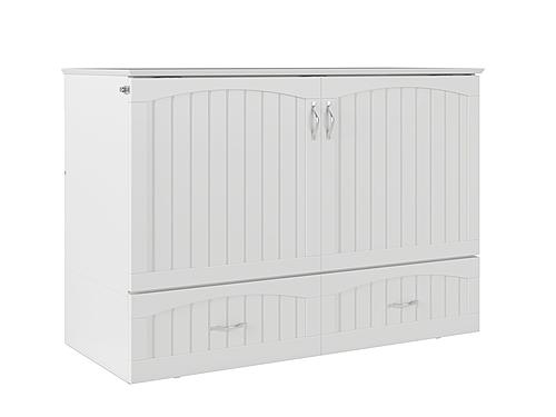 Southampton Murphy Bed (Chest Bed) White by Atlantic