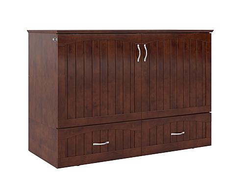 Southampton Murphy Bed (Chest Bed) Antique Walnut by Atlantic