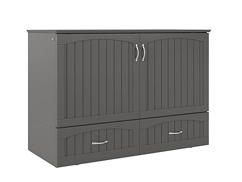 Southampton Murphy Bed (Chest Bed) Antique Gray by Atlantic