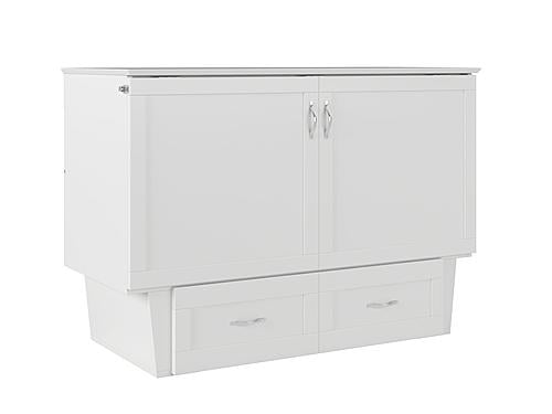 Monroe Murphy Bed (Chest Bed) White by Atlantic