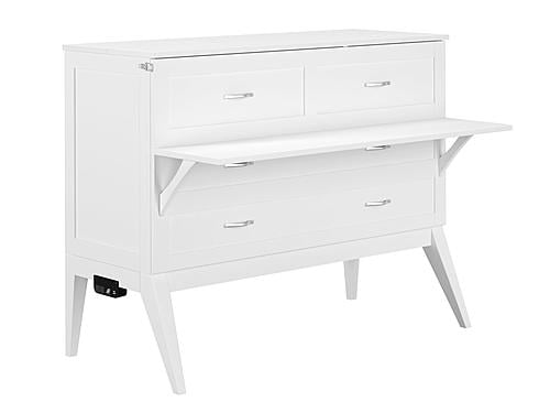 Northampton Murphy Bed (Chest Bed w/Desk) White by Atlantic