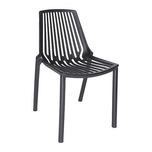 Acken Mid-Century Modern Plastic Dining Chair, Black by LeisureMod