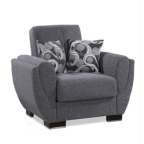 Armada Air Gray Fabric 113 Armchair by Casamode