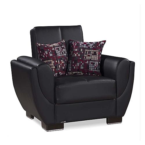 Armada Air Black PU 115 Armchair by Casamode