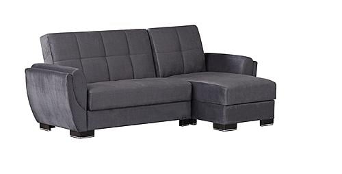 Armada Air Lounge Sectional (L+C) 101 Microfiber Gray by Casamode