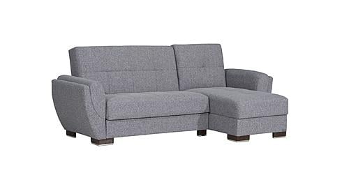 Armada Air Gray Fabric 113 Sectional Sofa Sleeper by Casamode