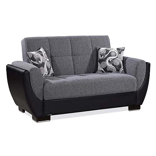 Armada Air Gray/Black 105 Loveseat by Casamode