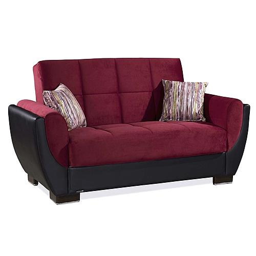 Armada Air Burgundy/Black 110 Loveseat by Casamode