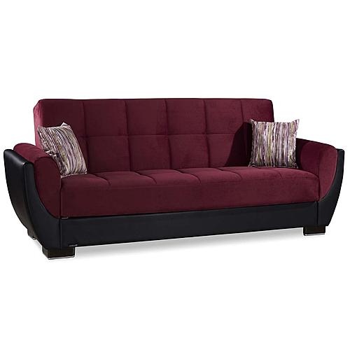 Armada Air Burgundy/Black 110 Sofa Bed by Casamode