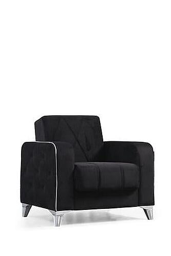 Efes Black Velvet Chair by Alpha Furniture