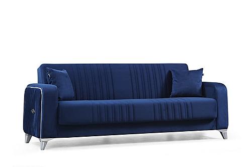 Levante Blue Velvet Sofa Bed by Alpha Furniture