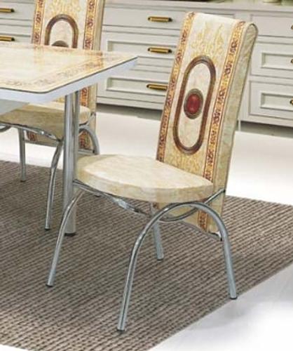 T/0041 Light Beige Vinyl Dining Chair (Set of 4) by Alpha Furniture