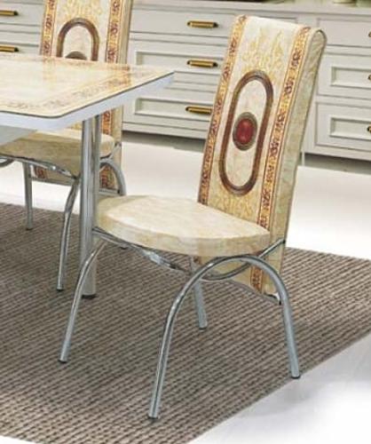 T/0041 Light Beige Vinyl Dining Chair (Set of 6) by Alpha Furniture