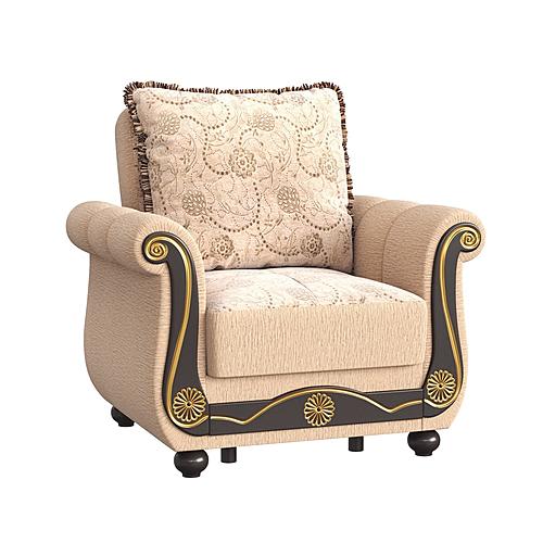 Americana Beige Fabric Chair by Casamode
