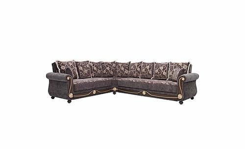 Americana Gray Fabric Sectional Sofa by Casamode